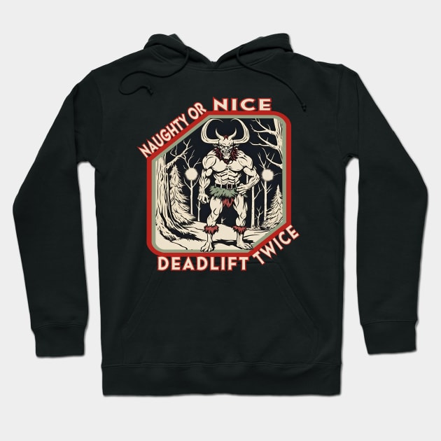 Krampus deadlift Hoodie by Ilustradamus